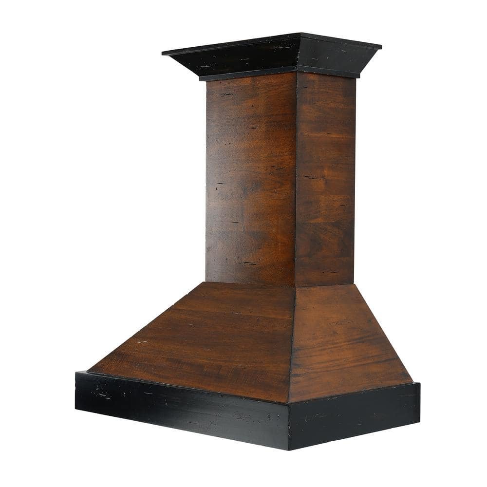 30 in. 400 CFM Ducted Vent Wall Mount Range Hood in Antigua & Walnut