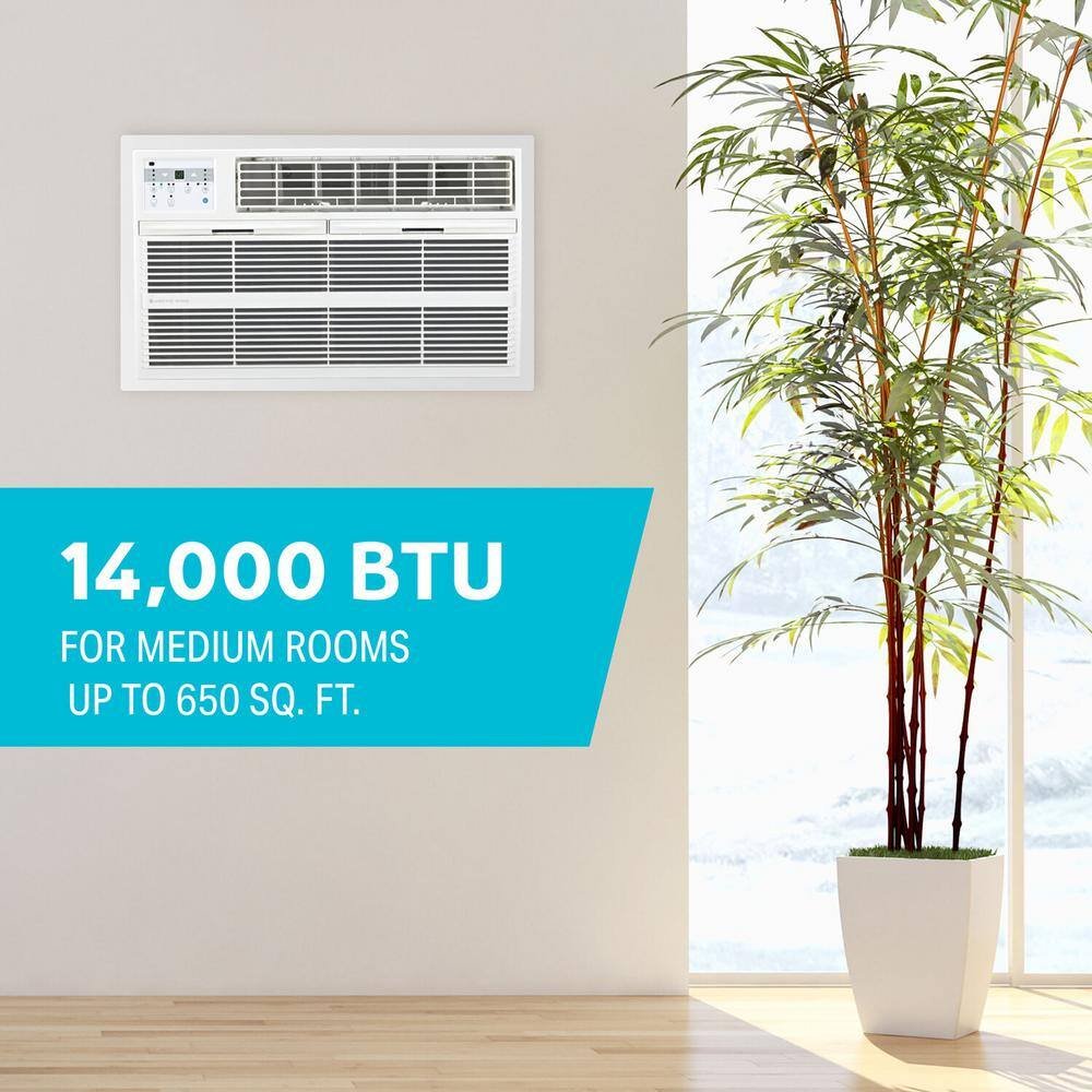 14,000 BTU 230V Through Wall Air Conditioner with Supplemental Heat and Remote Control, 700 Sq. Ft. in White - Image 4