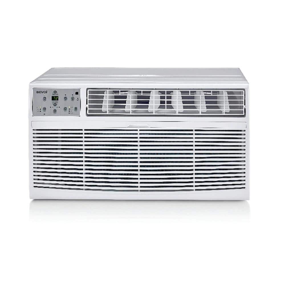 8,000 BTU 115-Volt Through-the-Wall Air Conditioner Cools 500 Sq. Ft. with Heater and Remote in White