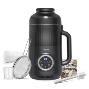 800 W 40 oz. Stainless Steel Black Blender Juicer with Adjustable Speed Control, Keep Warm Setting, Self Cleaning