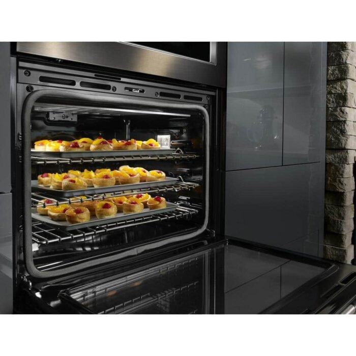 27 in. Double Electric Wall Oven Self-Cleaning with Convection in Black Stainless - Image 3