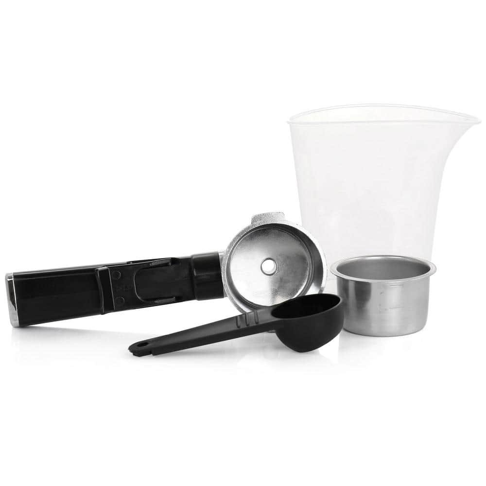 2.5-Cup Black Drip Coffee Maker, Steam Espresso Machine, Cappuccino and Latte - Image 2