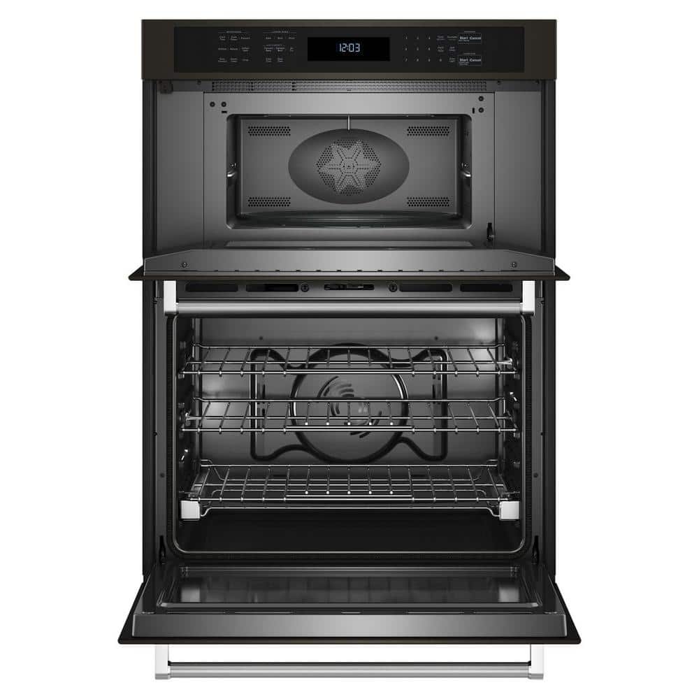 30 in. Electric Wall Oven and Microwave Combo in Black Stainless Steel with PrintShield Finish with Air Fry Mode - Image 3