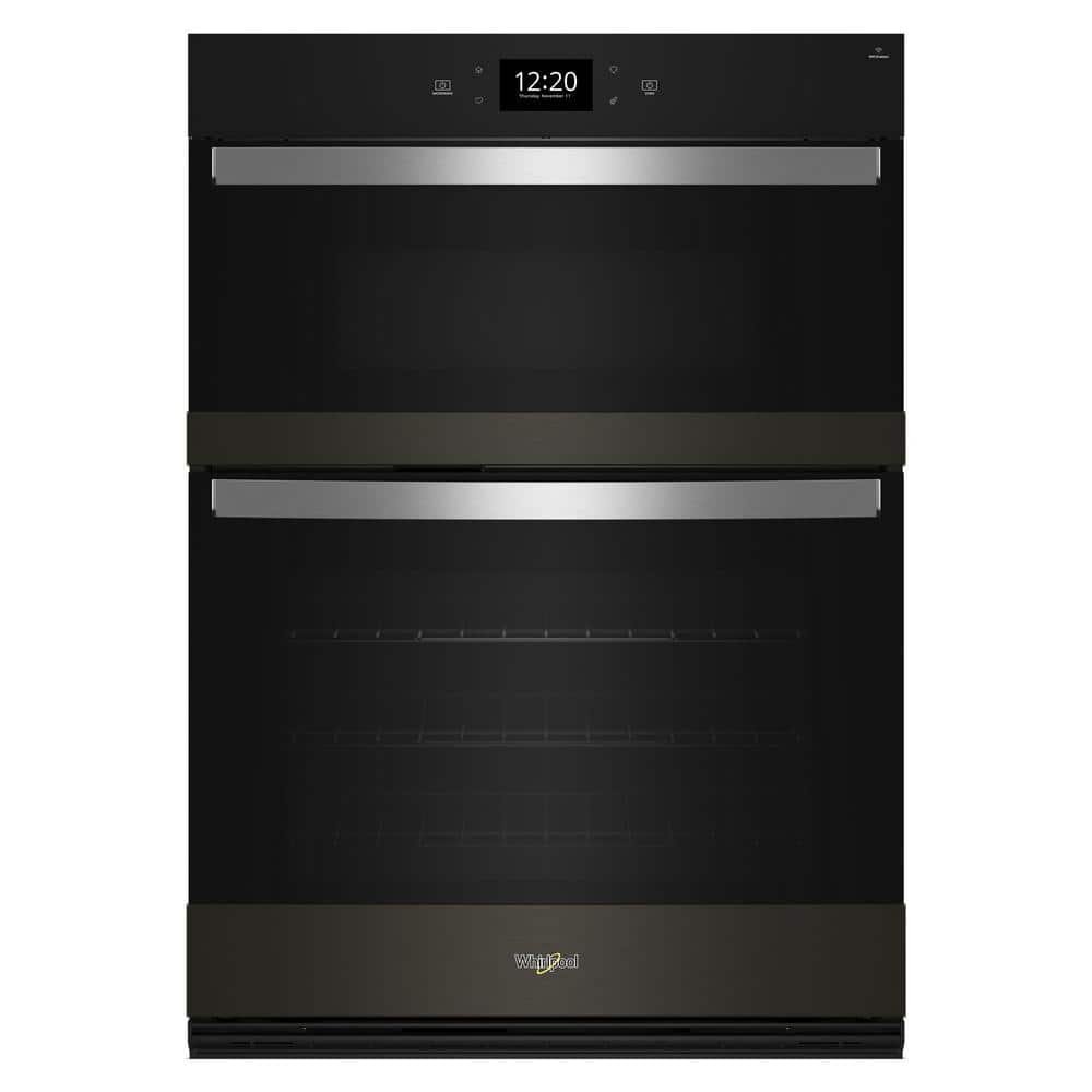 30 in. Electric Wall Oven & Microwave Combo in Black Stainless Steel with PrintShield Finish with Air Fry