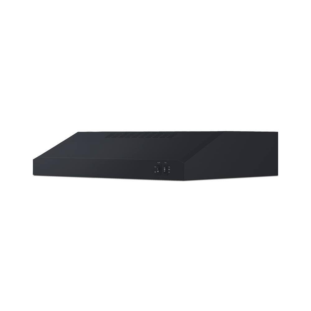 24 in. Convertible Under Cabinet Range Hood in Black - Image 2