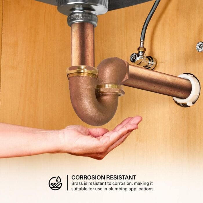 1-1/2 in. IPS x 1-1/2 in. LA Pattern Trap for Tubular Drain Applications, Brass - Image 2