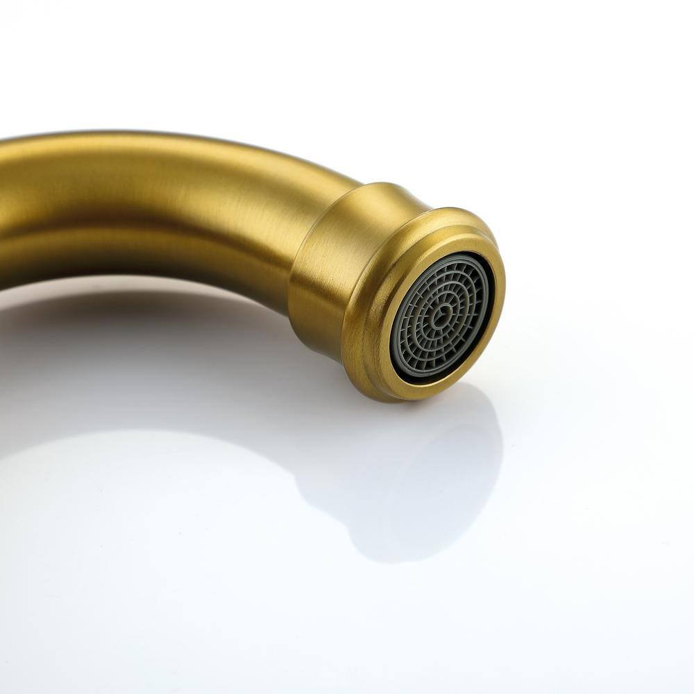 Single-Handle Classical Freestanding Tub Faucet with Hand Shower in. Brushed Brass - Image 3