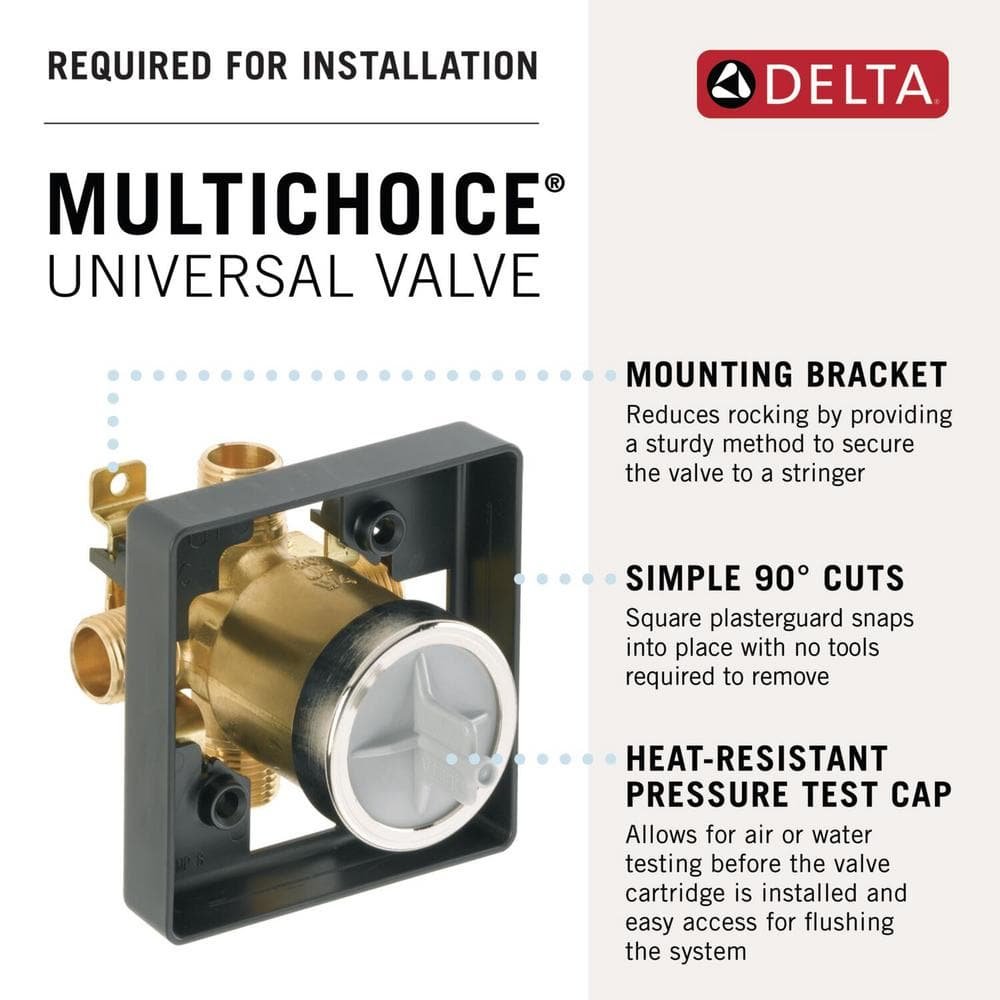 Porter Rough-in Valve Included Single-Handle 3-Spray Shower Faucet 1.75 GPM in Brushed Nickel - Image 4