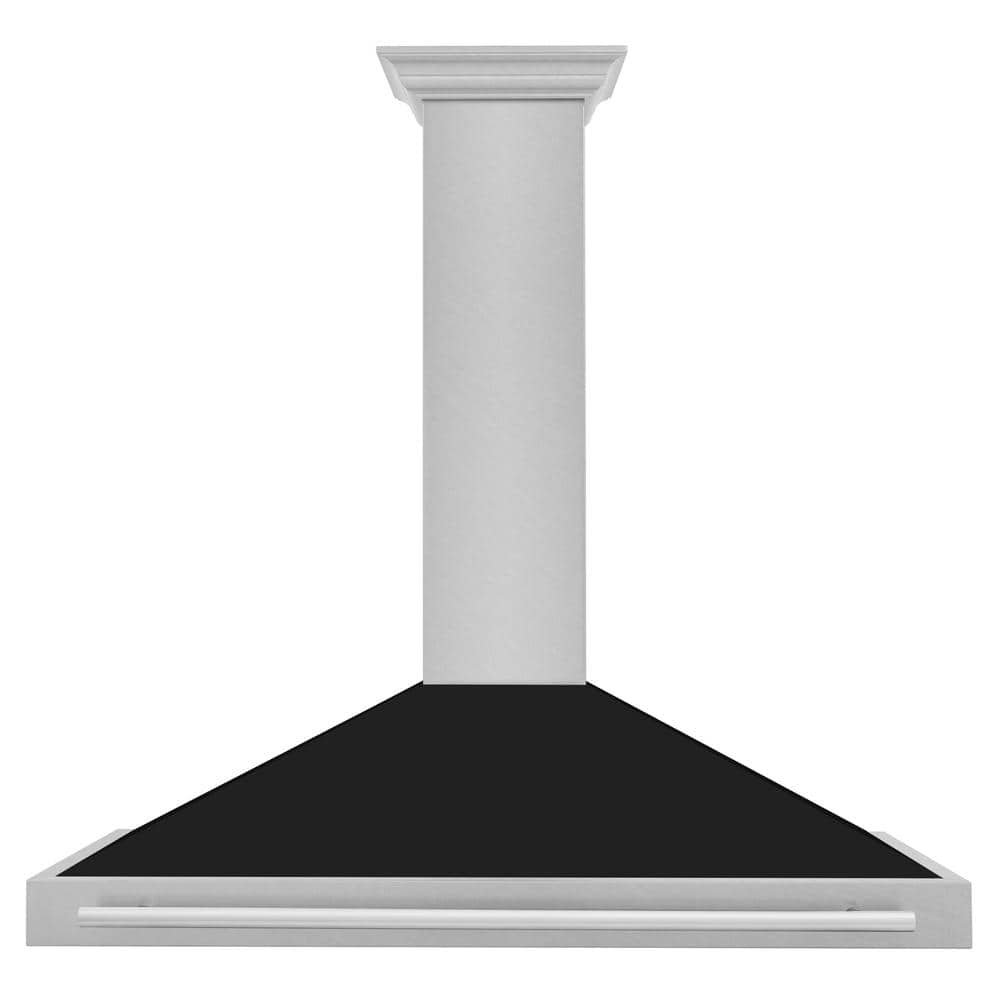 48 in. 400 CFM Ducted Vent Wall Mount Range Hood with Black Matte Shell in Fingerprint Resistant Stainless Steel - Image 2