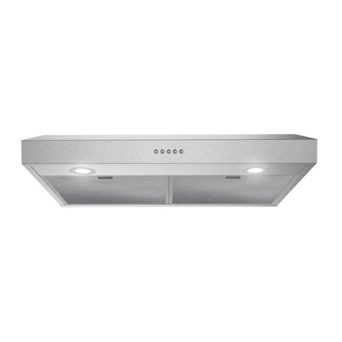 30 in. 165 CFM Cassino Ductless Under Cabinet Range Hood in Brushed Steel, Mesh Filters, Push Button Control, LED Lights - Image 2