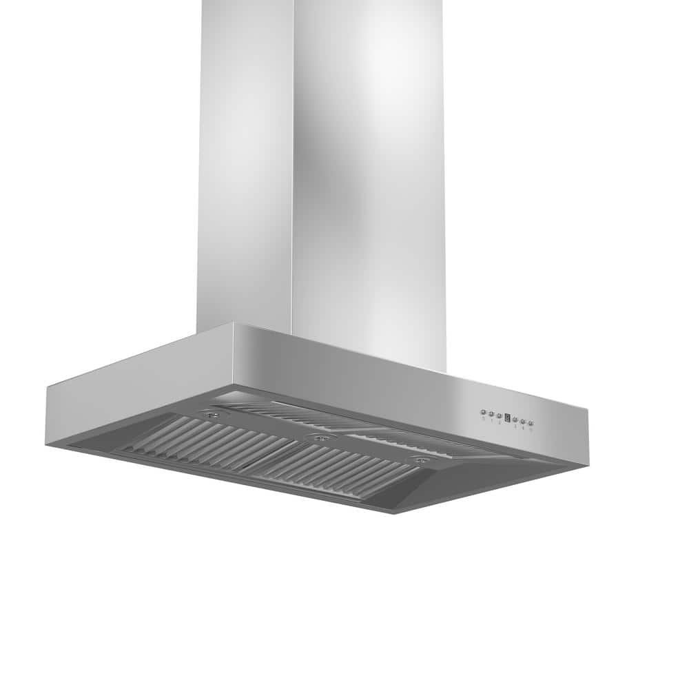 36 in. 700 CFM Ducted Island Mount Range Hood in Stainless Steel - Image 3