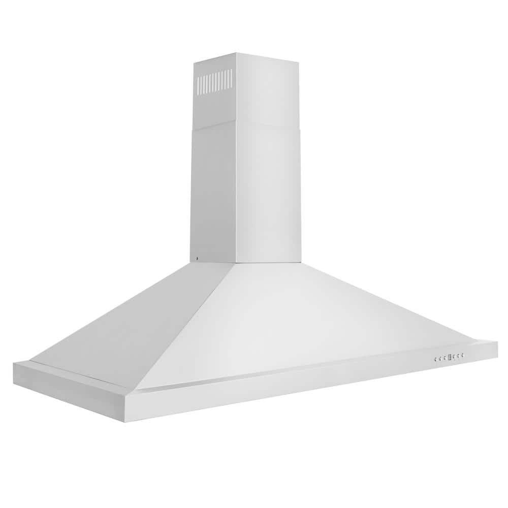 48 in. 400 CFM Convertible Vent Wall Mount Range Hood in Stainless Steel with 2 Charcoal Filters - Image 3