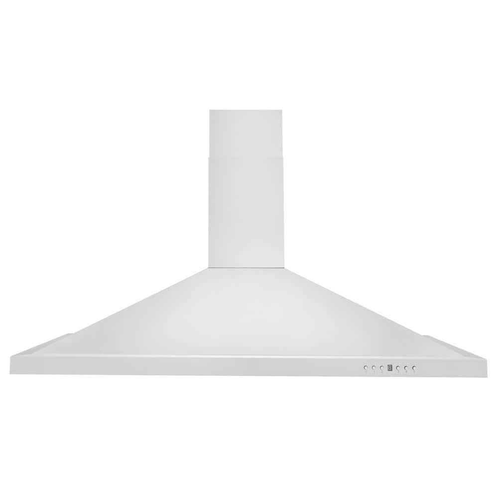 48 in. 400 CFM Convertible Vent Wall Mount Range Hood in Stainless Steel with 2 Charcoal Filters - Image 2