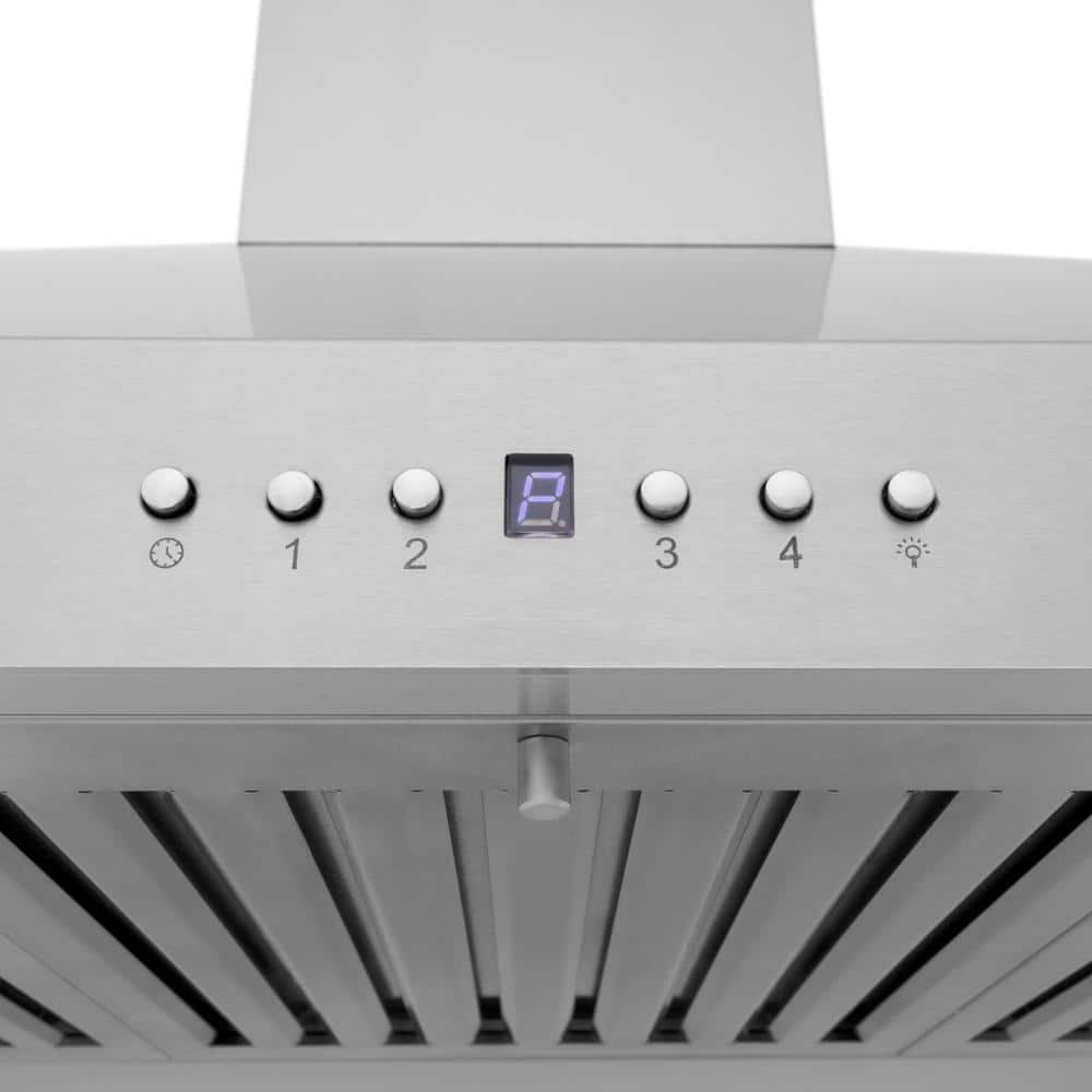 30 in. 400 CFM Convertible Vent Wall Mount Range Hood in Stainless Steel - Image 4