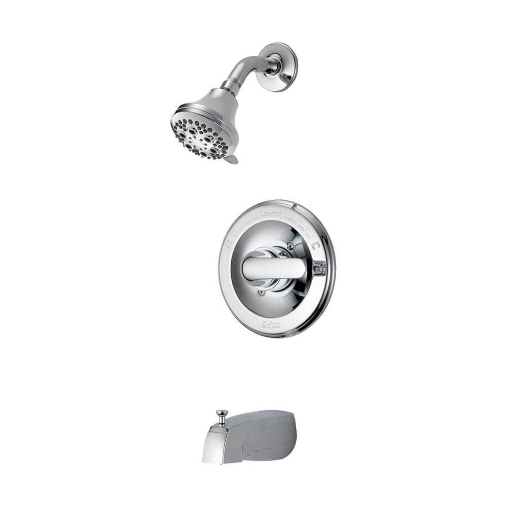 Classic Single-Handle 5-Spray Tub and Shower Faucet with Stops in Chrome (Valve Included)