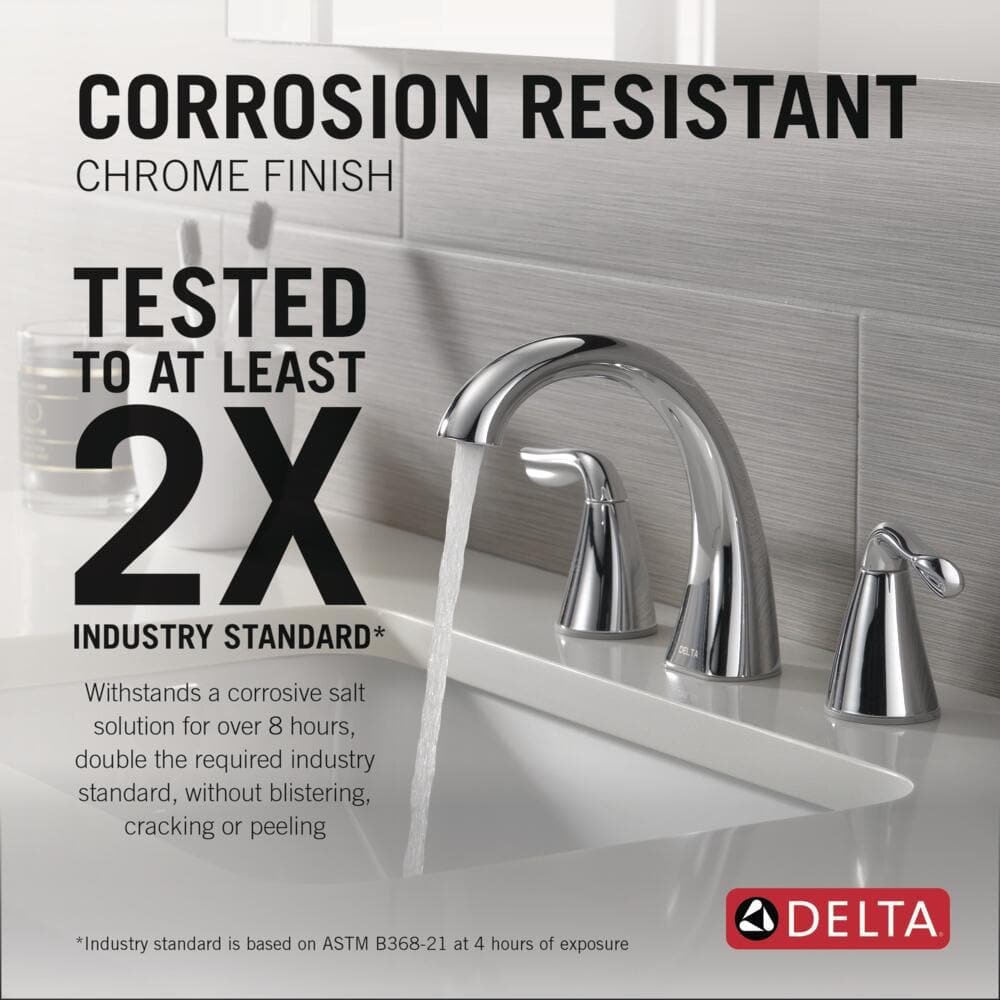 Arvo 8 in. Widespread 2-Handle Bathroom Faucet in Chrome - Image 3
