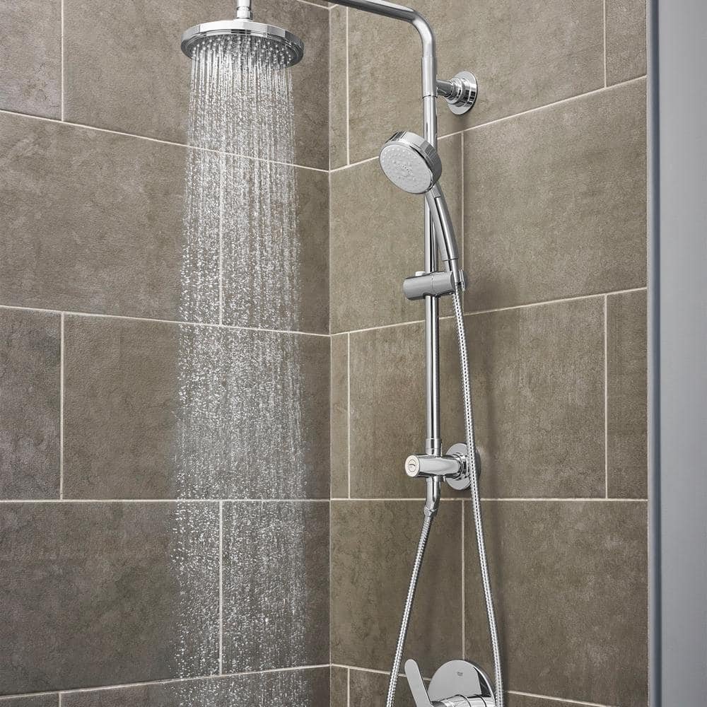 Vitalio 5-spray 7 in. Dual Shower Head and Handheld Shower Head in Chrome - Image 2