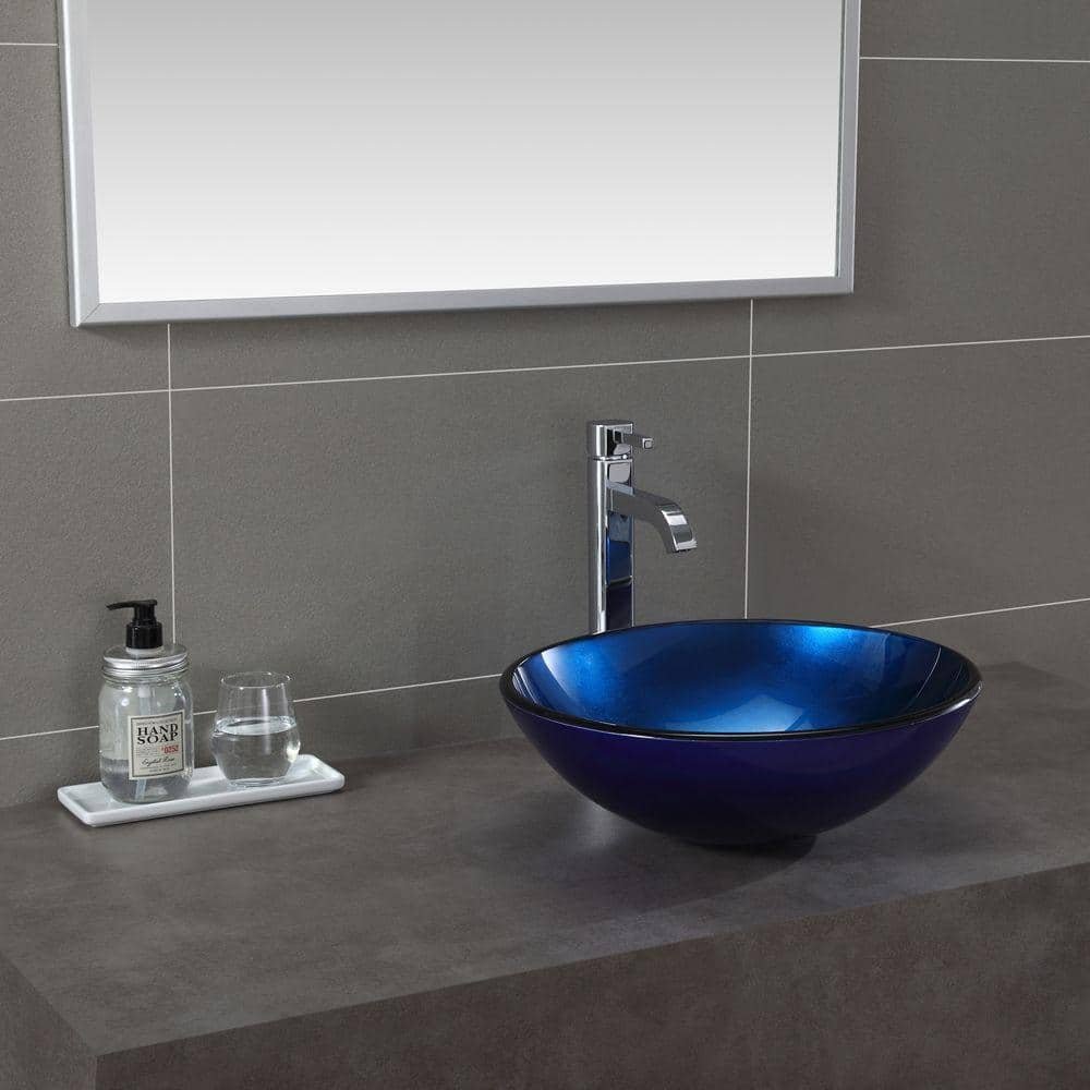 Ramus Single Hole Single-Handle Vessel Bathroom Faucet with Matching Pop Up Drain in Chrome - Image 4