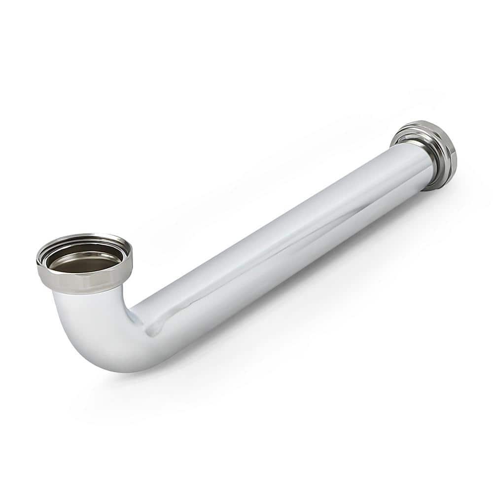 1-1/2 in. x 12 in. 22-Gauge Brass Slip Joint Waste Bend for Tubular Drain Applications, Chrome Plated