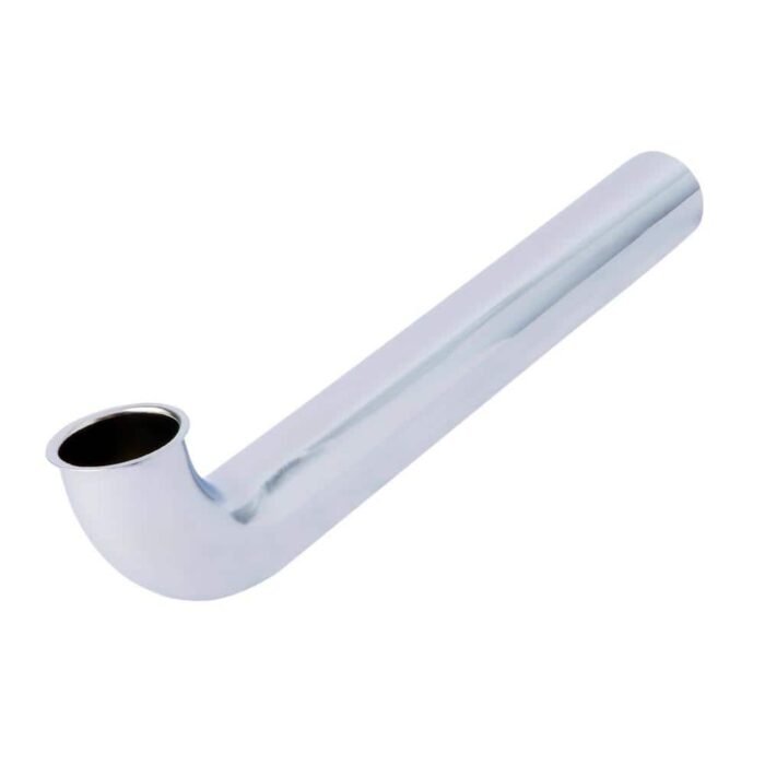 1-1/2 in. x 12 in. Brass Direct Connect Waste Bend for Tubular Drain Applications, 17GA, Chrome Plated