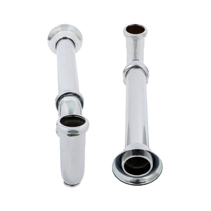 1-1/2 in. P-Trap with Drain Plug for Tubular Drain Applications, 20GA Chrome Plated Brass - Image 4