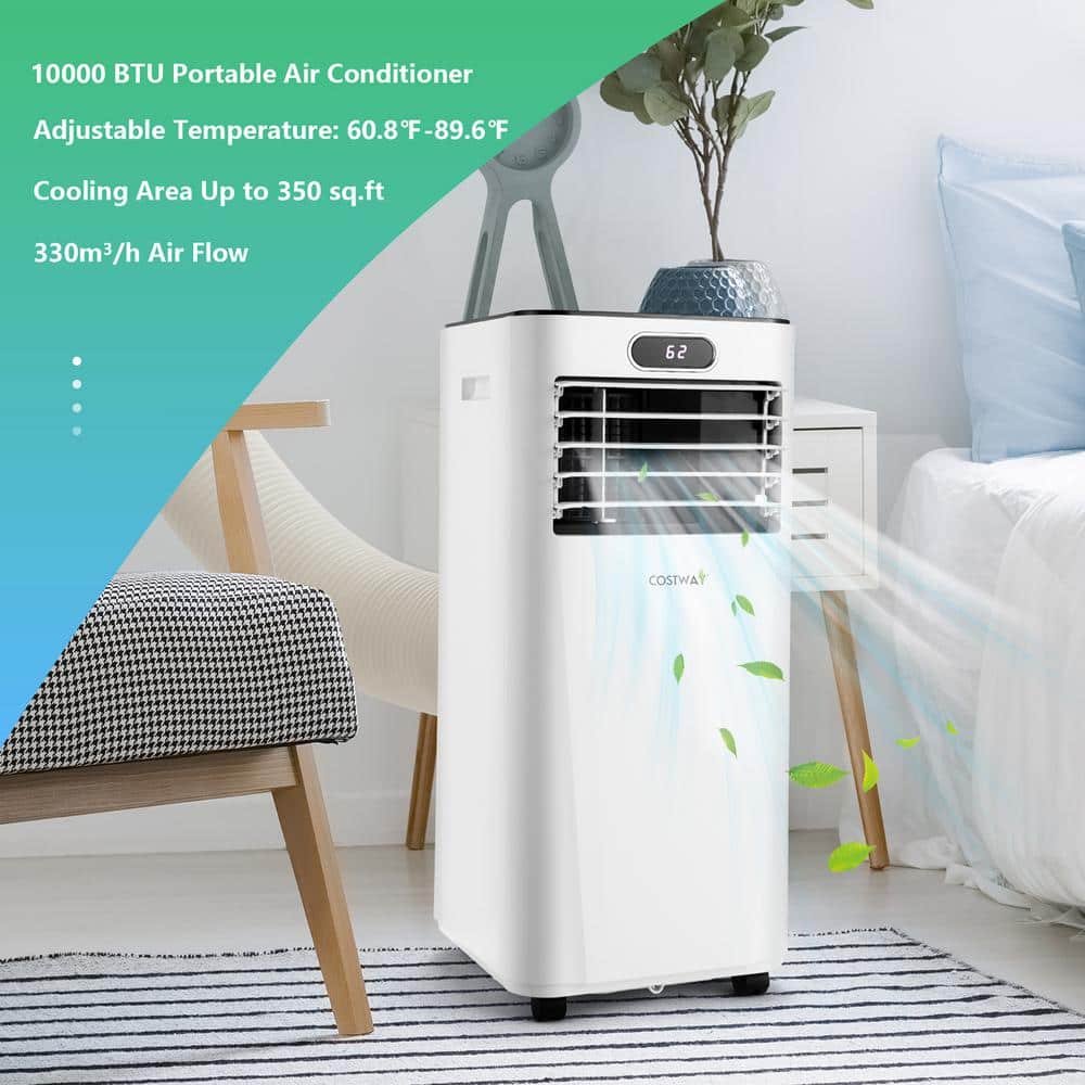 6,000 BTU Portable Air Conditioner Cools 350 Sq. Ft. with Remote control in White - Image 2