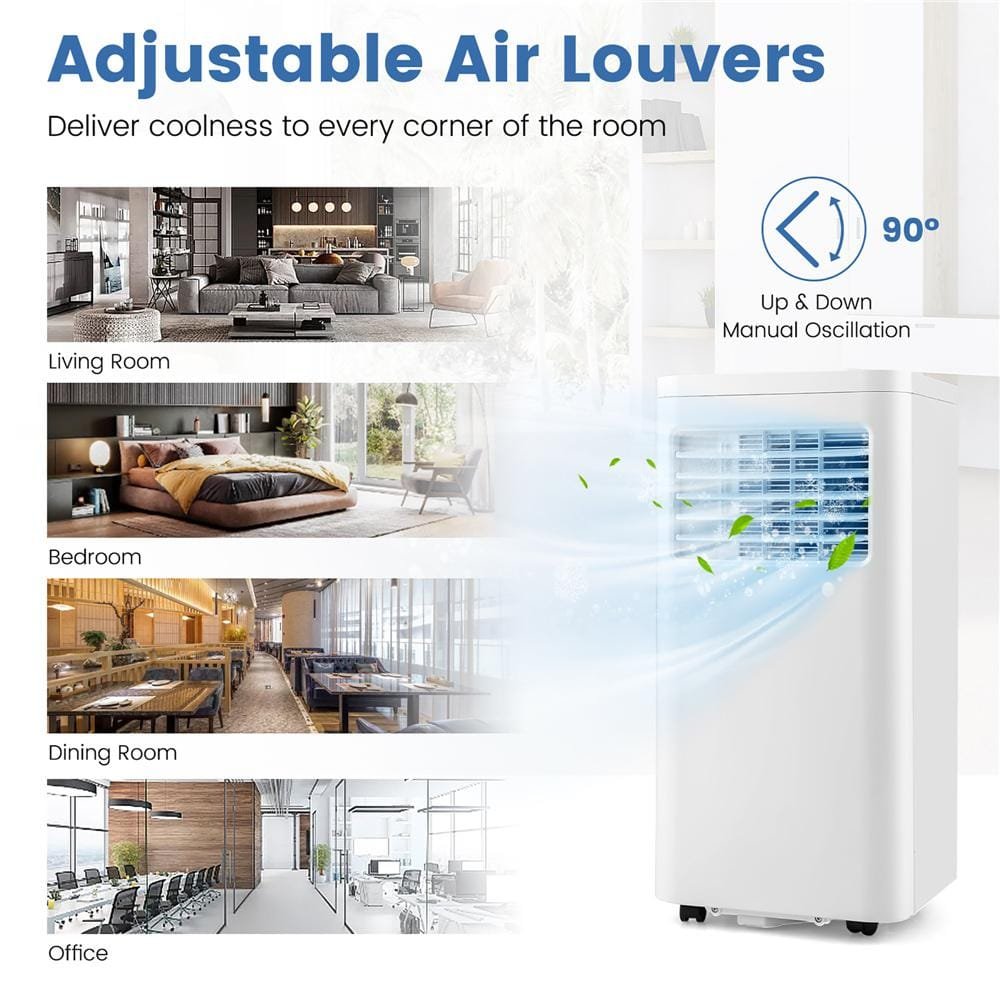 6,000 BTU Portable Air Conditioner Cools 250 Sq. Ft. in White - Image 2