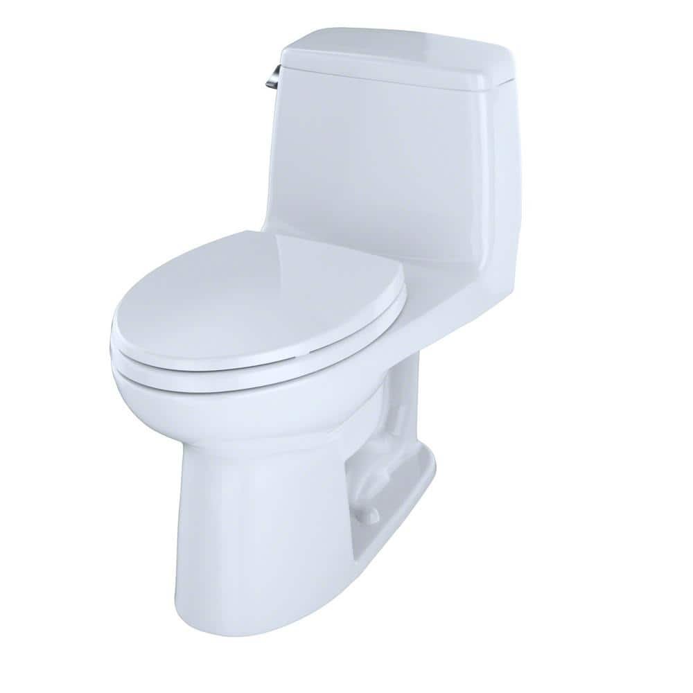 UltraMax 12 in. Rough In One-Piece 1.6 GPF Single Flush Elongated Toilet in Cotton White, SoftClose Seat Included - Image 4