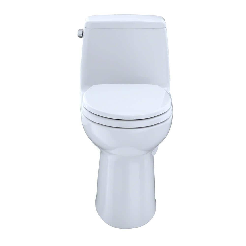 UltraMax 12 in. Rough In One-Piece 1.6 GPF Single Flush Elongated Toilet CeFiONtect in Cotton White, Seat Included - Image 4