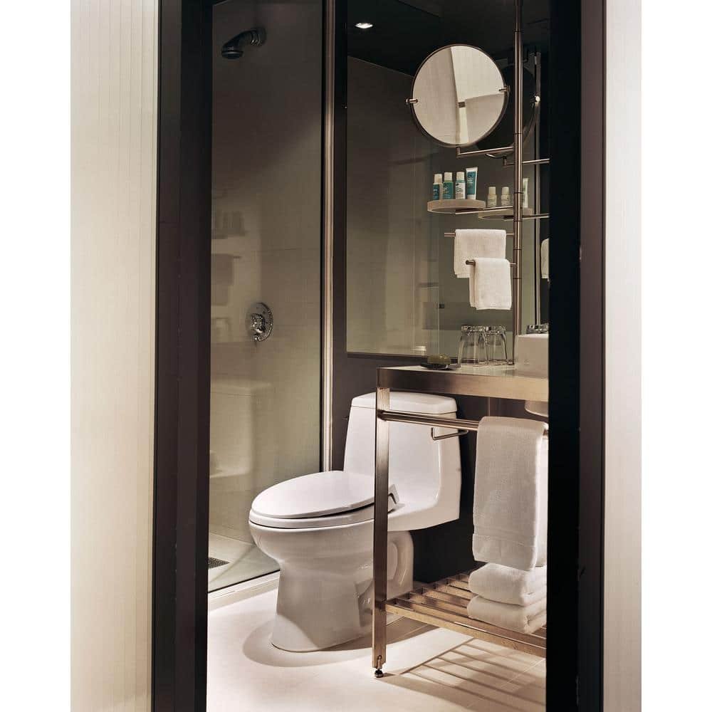 UltraMax 12 in. Rough In One-Piece 1.6 GPF Single Flush Elongated Toilet CeFiONtect in Cotton White, Seat Included - Image 2