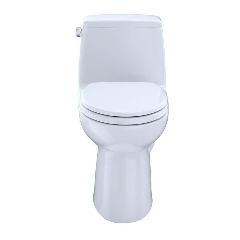UltraMax 12 in. Rough In One-Piece 1.6 GPF Single Flush Elongated Toilet in Cotton White, SoftClose Seat Included - Image 2