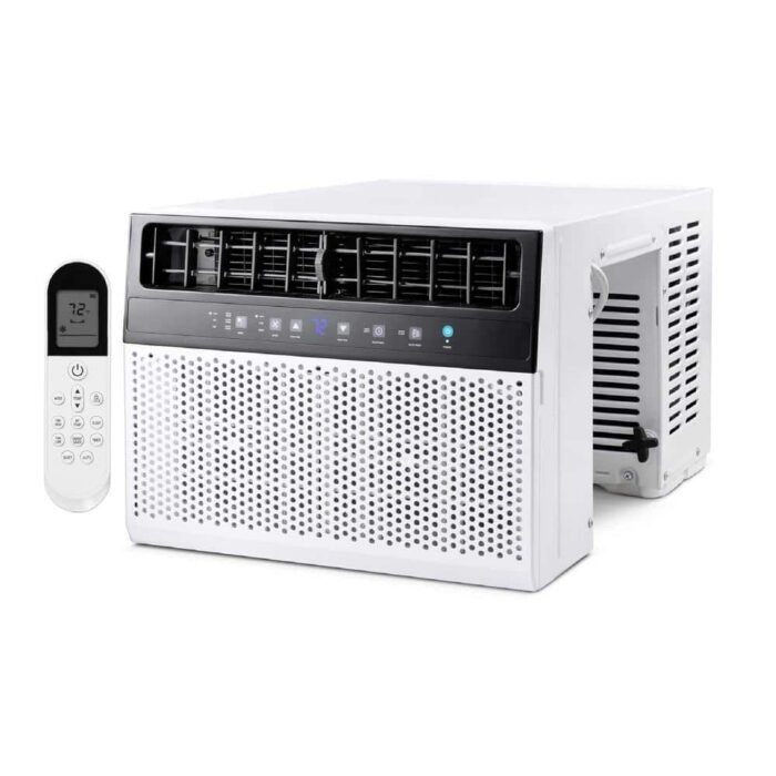 10,000 BTU (6,300 BTU DOE) 120-Volt Window Air Conditioner w/Dehumidifier and Remote Control up to 450 sq. ft. White
