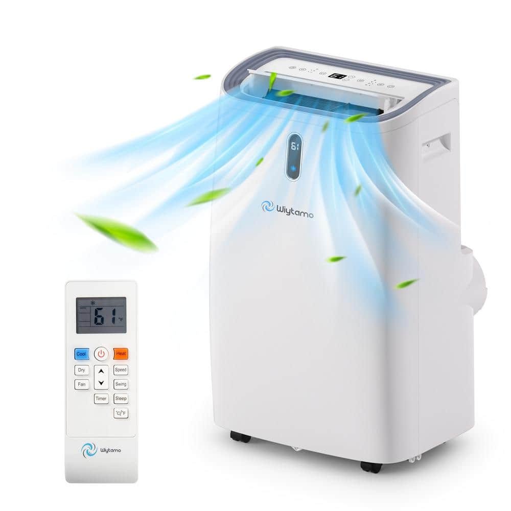 14000 BTU Portable Air Conditioner Cools 700 Sq. Ft. with Dehumidifier in White