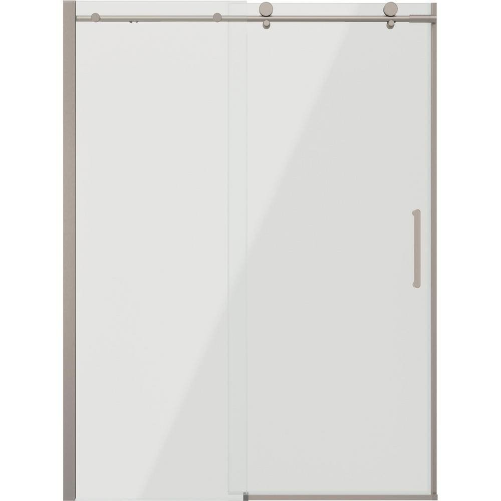 Callidora 56 to 60 in. W x 76 in. H Soft-Close Frameless Sliding Shower Door in Nickel with 5/16 in. Clear Glass - Image 2