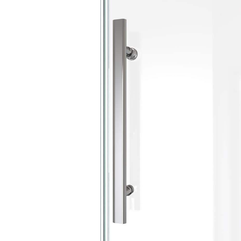Seneca 60 in. W. x 62 in. H Frameless Sliding Tub Door in Matte Black with Clear Glass - Image 3