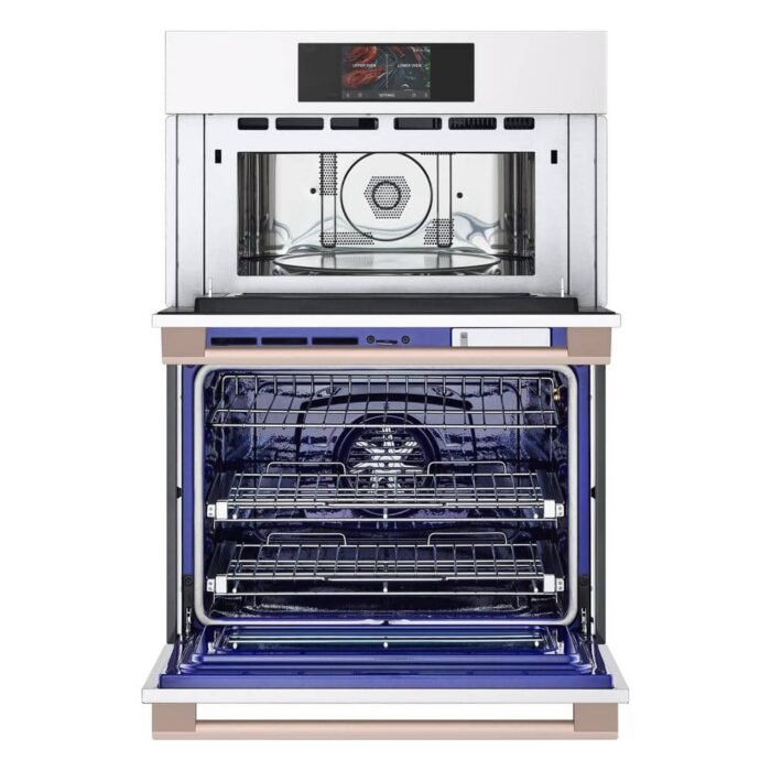 STUDIO 30 in. 1.7/4.7 cu. ft. Smart Combination Double Wall Oven with 7 in. Touch Display in Essence White - Image 3