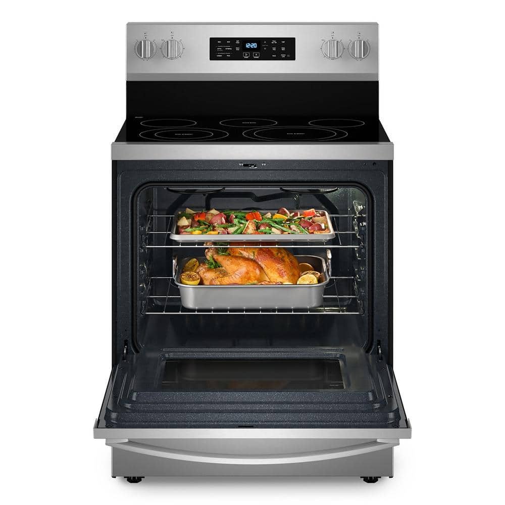 30 in. 5 Element Freestanding Electric Range in Fingerprint Resistant Stainless Steel with Air Cooking Technology - Image 3