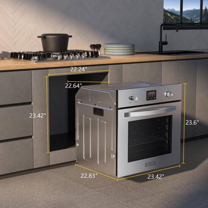 24 in. 2.3 cu. ft. Single Propane Gas Wall Oven with Convection and Digital Timer in Stainless Steel - Image 3