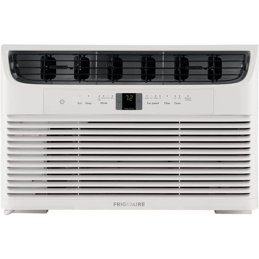 8,000 BTU 115V Window Air Conditioner Cools 350 Sq. Ft. with Temperature Sensing Remote Control in White