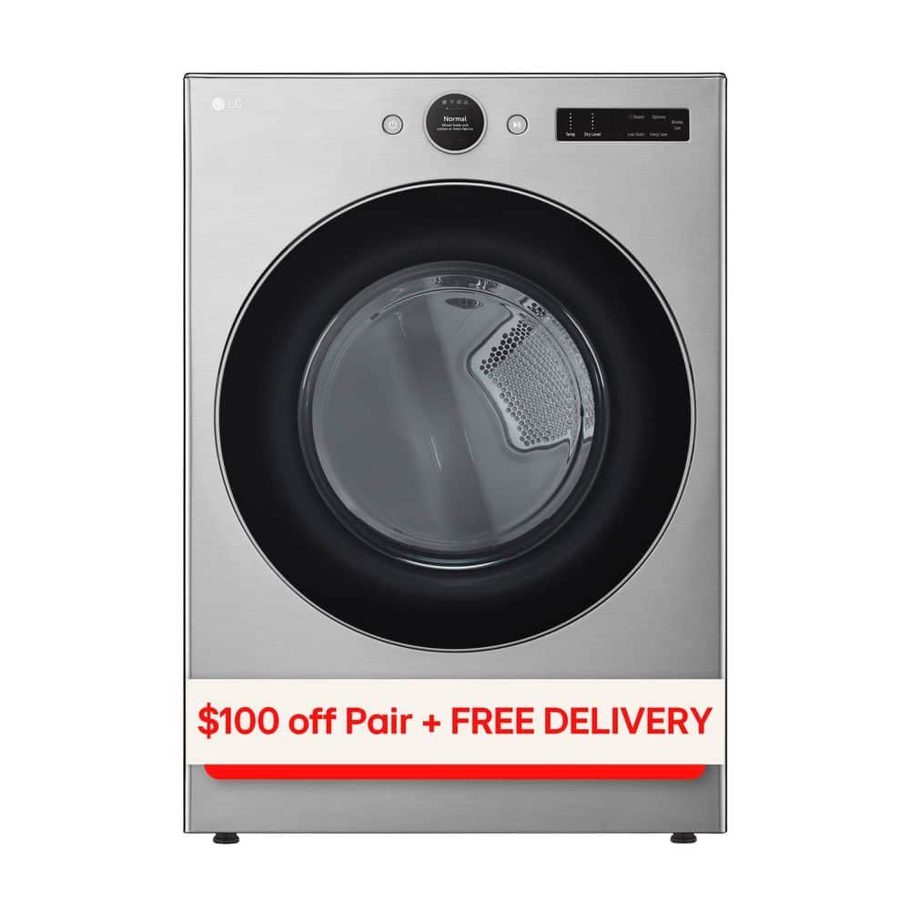 7.4 cu. ft. Vented Stackable SMART Gas Dryer in Graphite Steel with TurboSteam and AI Sensor Dry Technology