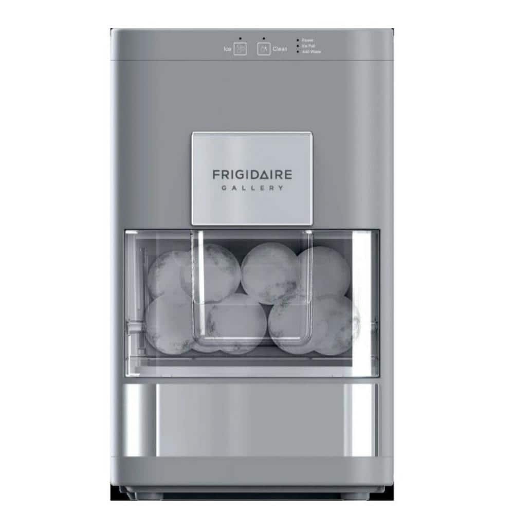 12 in Wide Artisanal Clear Sphere Ice Maker, Touch Control in Grey,