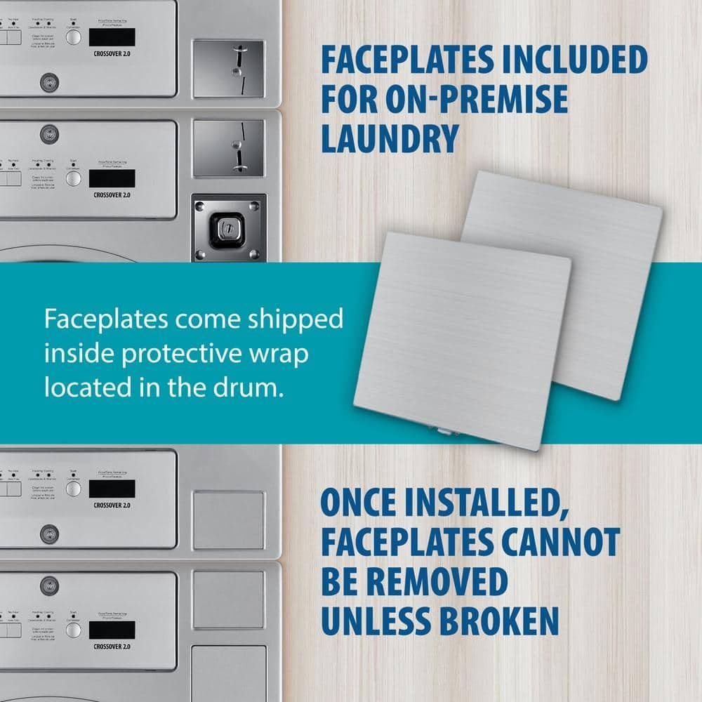 Commercial Laundry 7 cu. ft. Grey Stacked Gas Dryer, Coin-Operated and Free Use - Image 2
