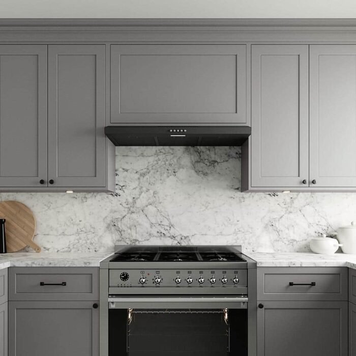 36 in. 80 CFM Cosenza Ductless Under Cabinet Range Hood in Brushed Grit Black,Mesh Filters,Push Button Control,LED Light - Image 3