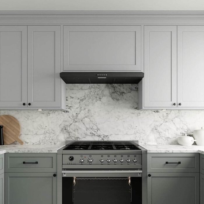 36 in. 80 CFM Lecce Ducted Under Cabinet Range Hood in Grit Black, Mesh Filters, Push Button Control, LED Light - Image 3