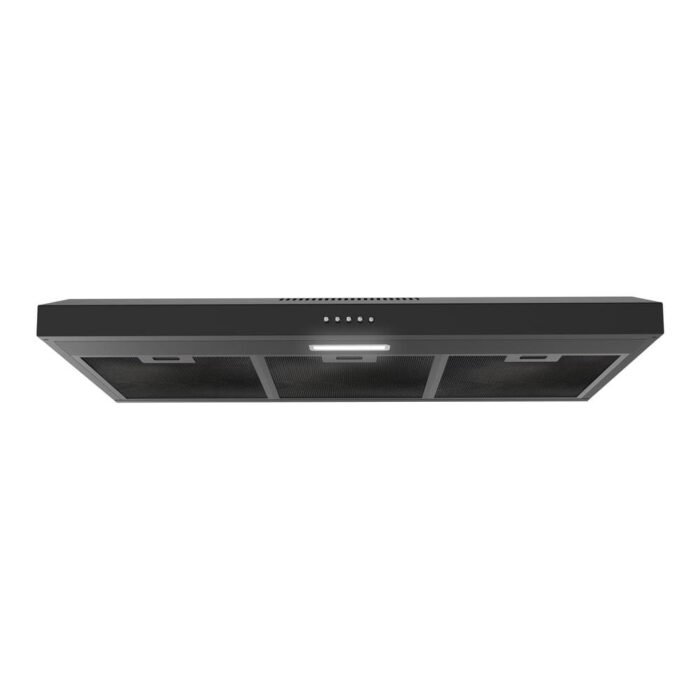 36 in. 80 CFM Lecce Ducted Under Cabinet Range Hood in Grit Black, Mesh Filters, Push Button Control, LED Light - Image 2