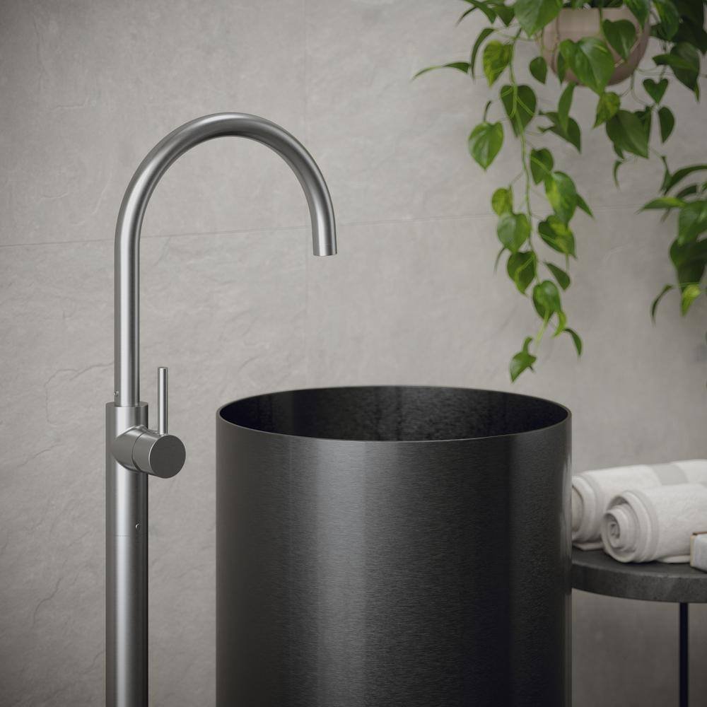 CCP100 32-3/4 in. Stainless Steel Pedestal Sink in Gunmetal Grey - Image 3