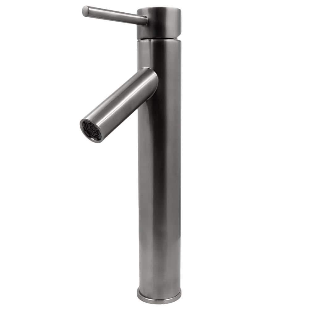 Single Handle Vessel Sink Faucet in Gunmetal