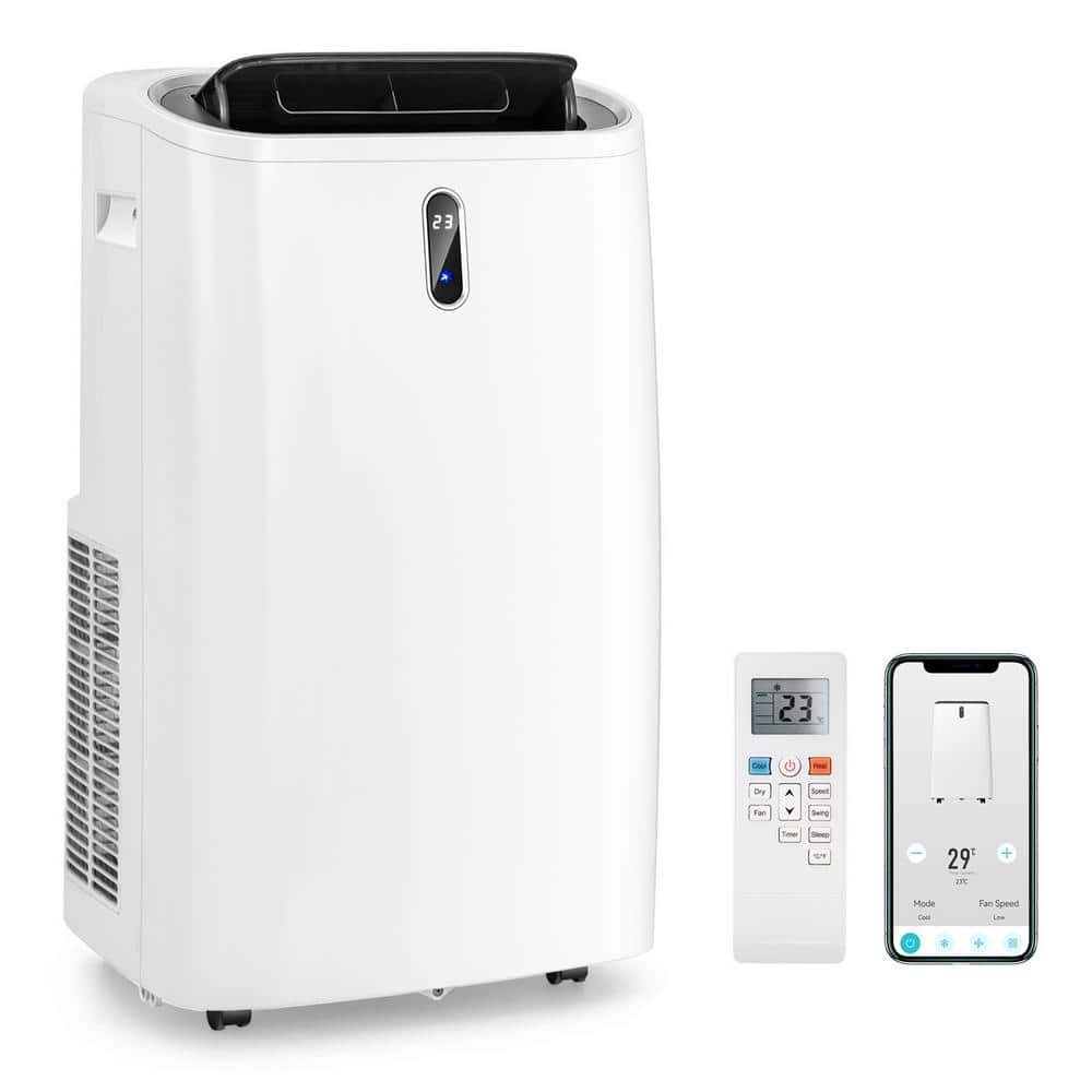 8,700 BTU Portable Air Conditioner Cools 700 Sq. Ft. with Wi-Fi, Remote and App Control in White