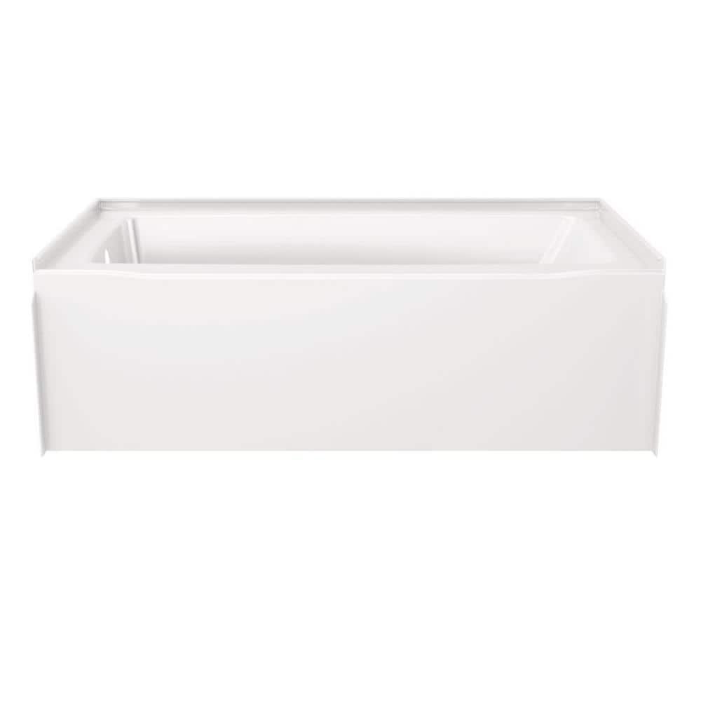 Classic 500 60 in. x 32 in. Alcove Deep Soaking Bathtub with Left Drain in High Gloss White