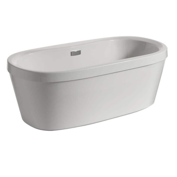 Synergy 60 in. x 32 in Soaking Bathtub with Center Drain in High Gloss White - Image 2